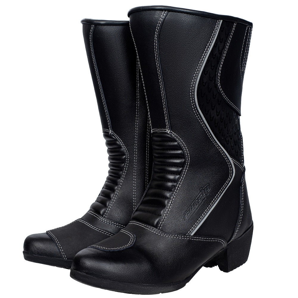 Arrow Bottes de moto en cuir pour femmes