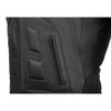BLOUSON DE MOTO EN CUIR TRANSPORTER, Doublure intérieure matelassée imperméable amovible avec deux poches, protecteurs amovibles certifiés CE, Fermetures à glissière YKK, fermeture à glissière complète pour fixation au pantalon