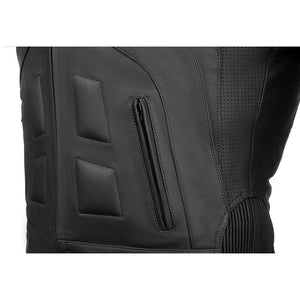 
                  
                    Charger l&amp;#39;image dans la galerie, BLOUSON DE MOTO EN CUIR TRANSPORTER, Doublure intérieure matelassée imperméable amovible avec deux poches, protecteurs amovibles certifiés CE, Fermetures à glissière YKK, fermeture à glissière complète pour fixation au pantalon
                  
                