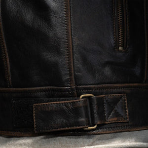 
                  
                    Charger l&amp;#39;image dans la galerie, VIVI IL MOMENTO VESTE EN CUIR DE MOTO RÉTRO, Protections amovibles certifiées CE sur les épaules, les coudes et le dos, Fermetures éclair YKK tout autour, une fermeture éclair de 8 &amp;quot;dans le bas du dos pour se connecter au pantalon
                  
                