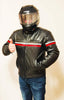 METROPOLIS VESTE DE MOTO EN CUIR NOIR, Protections CE amovibles sur les épaules, les coudes et le dos