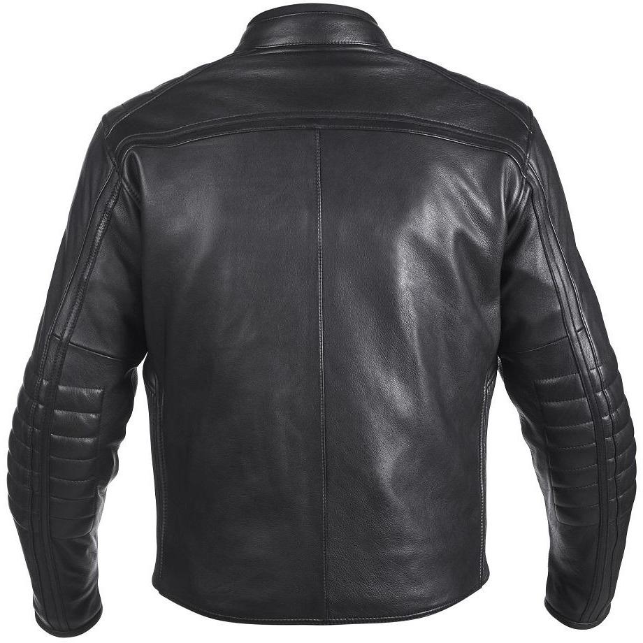
                  
                    Charger l&amp;#39;image dans la galerie, BLOUSON EN CUIR DE MOTO NOIR VANGUARD, Protections certifiées CE sur les coudes et les épaules, zone lombaire rembourrée, doublure intérieure matelassée en polyester amovible, col rembourré pour un meilleur confort
                  
                