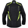 BLOUSON TEXTILE MOTO IMPERMÉABLE À L'EAU STATE TOURING, Protecteurs amovibles certifiés CE sur les épaules, les coudes et le dos, Fermetures à glissière YKK, fermeture velcro à l'avant, fermeture à glissière de 8" à l'arrière pour fixation au pantalon
