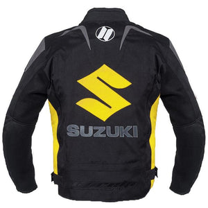 
                  
                    Charger l&amp;#39;image dans la galerie, BLOUSON DE MOTO TEXTILE SUZUKI JAUNE, Protecteurs amovibles certifiés CE sur les épaules, les coudes et le dos, Fermetures à glissière YKK, fermeture à glissière de 8&amp;quot; pour fixation au pantalon
                  
                