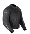 BLOUSON DE MOTO EN CUIR TRANSPORTER, Doublure intérieure matelassée imperméable amovible avec deux poches, protecteurs amovibles certifiés CE, Fermetures à glissière YKK, fermeture à glissière complète pour fixation au pantalon