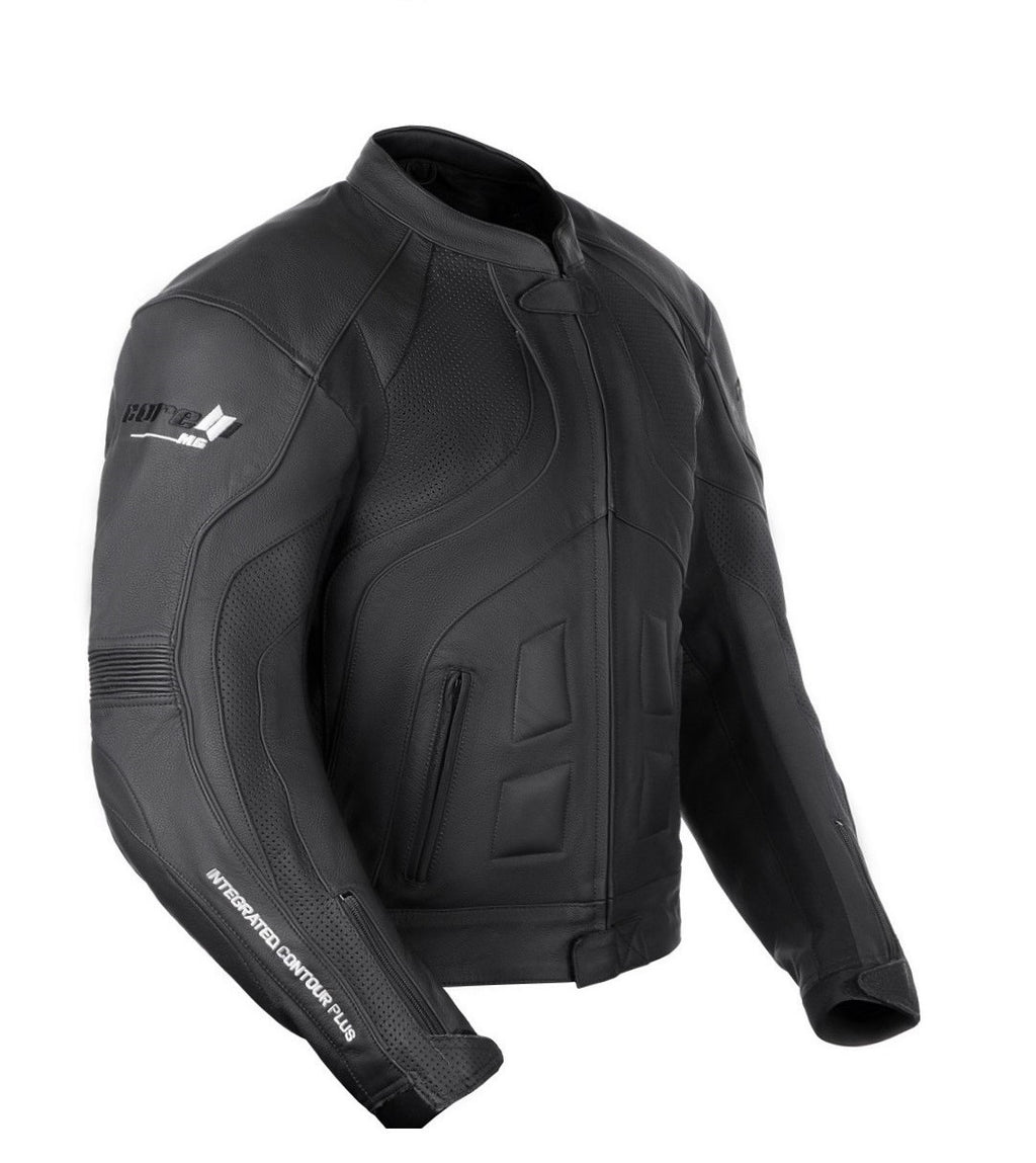 BLOUSON DE MOTO EN CUIR TRANSPORTER, Doublure intérieure matelassée imperméable amovible avec deux poches, protecteurs amovibles certifiés CE, Fermetures à glissière YKK, fermeture à glissière complète pour fixation au pantalon