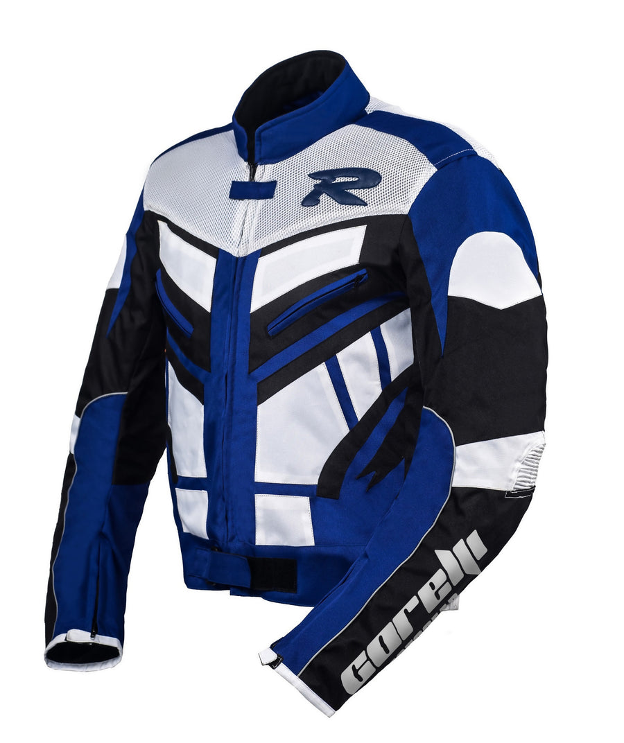BLOUSON DE MOTO TEXTILE OLYMP RACING BLEU