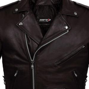 
                  
                    Charger l&amp;#39;image dans la galerie, BLOUSON DE MOTO EN CUIR CUSTOM ORIGINAL TERMINATOR, Fermetures à glissière YKK, deux poches zippées, fermeture à glissière de 8&amp;quot; pour fixation au pantalon, bretelles ajustables, Protecteurs amovibles certifiés CE
                  
                