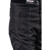 PANTALON DE MOTO TEXTILE NOIR STORM, Protecteurs CE amovibles aux genoux, Fermetures à glissière d'origine YKK, fermeture à glissière de 8" pour fixation à la veste