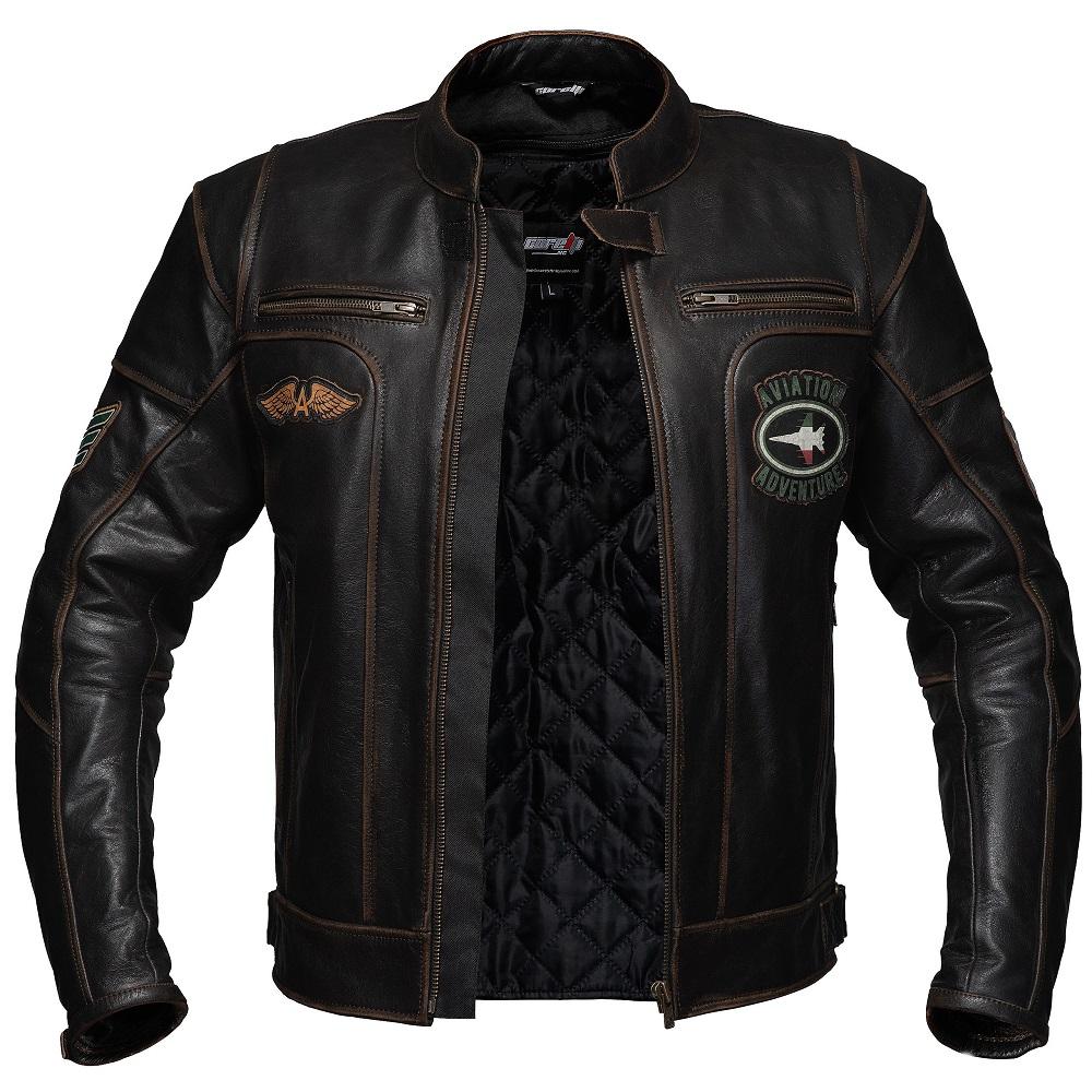 
                  
                    Charger l&amp;#39;image dans la galerie, VIVI IL MOMENTO VESTE EN CUIR DE MOTO RÉTRO, Protections amovibles certifiées CE sur les épaules, les coudes et le dos, Fermetures éclair YKK tout autour, une fermeture éclair de 8 &amp;quot;dans le bas du dos pour se connecter au pantalon
                  
                