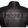 BLOUSON DE MOTO EN CUIR BIKER RUSSIE, Protecteurs amovibles certifiées CE sur les coudes, les épaules et le dos, Keprotec Kevlar sous les bras, un col intérieur doux pour un confort maximum