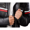 METROPOLIS VESTE DE MOTO EN CUIR NOIR, Protections CE amovibles sur les épaules, les coudes et le dos