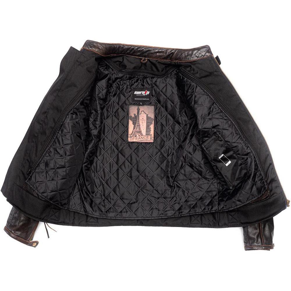 
                  
                    Charger l&amp;#39;image dans la galerie, VIVE LA FRANCE RETRO VESTE DE MOTO EN CUIR, Protections CE amovibles sur les épaules, les coudes et le dos, Fermetures à glissière YKK, fermeture à glissière de 8&amp;quot; pour fixation au pantalon
                  
                