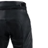 PANTALON DE MOTO EN CUIR ANTOINE NOIR, Protection de genou certifiée CE, sangles velcro réglables à la taille, Fermetures à glissière de bout en bout et de 8"