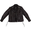 BLOUSON DE MOTO EN CUIR CUSTOM ORIGINAL TERMINATOR, Fermetures à glissière YKK, deux poches zippées, fermeture à glissière de 8" pour fixation au pantalon, bretelles ajustables, Protecteurs amovibles certifiés CE