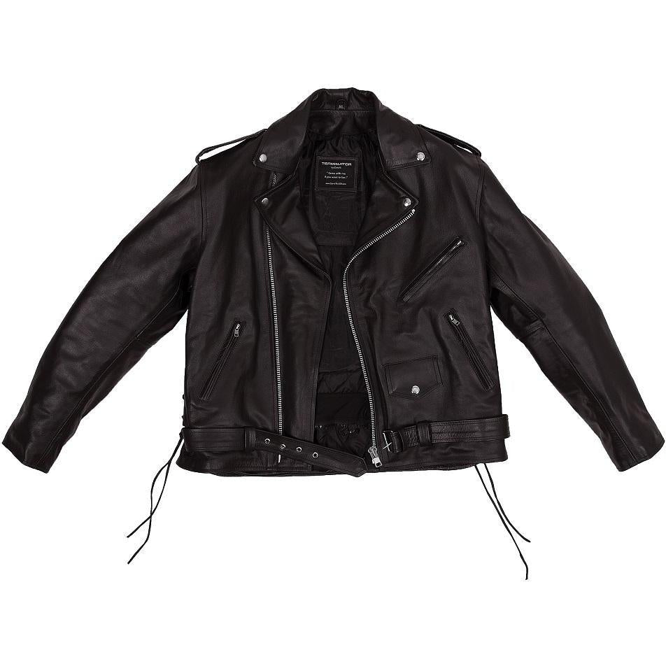 
                  
                    Charger l&amp;#39;image dans la galerie, BLOUSON DE MOTO EN CUIR CUSTOM ORIGINAL TERMINATOR, Fermetures à glissière YKK, deux poches zippées, fermeture à glissière de 8&amp;quot; pour fixation au pantalon, bretelles ajustables, Protecteurs amovibles certifiés CE
                  
                