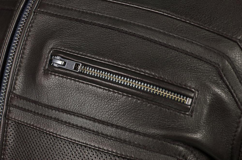 
                  
                    Charger l&amp;#39;image dans la galerie, BLOUSON EN CUIR DE MOTO MARRON VANGUARD, Protections certifiées CE sur les coudes et les épaules, zone lombaire rembourrée, doublure intérieure matelassée en polyester amovible, col rembourré pour un meilleur confort
                  
                