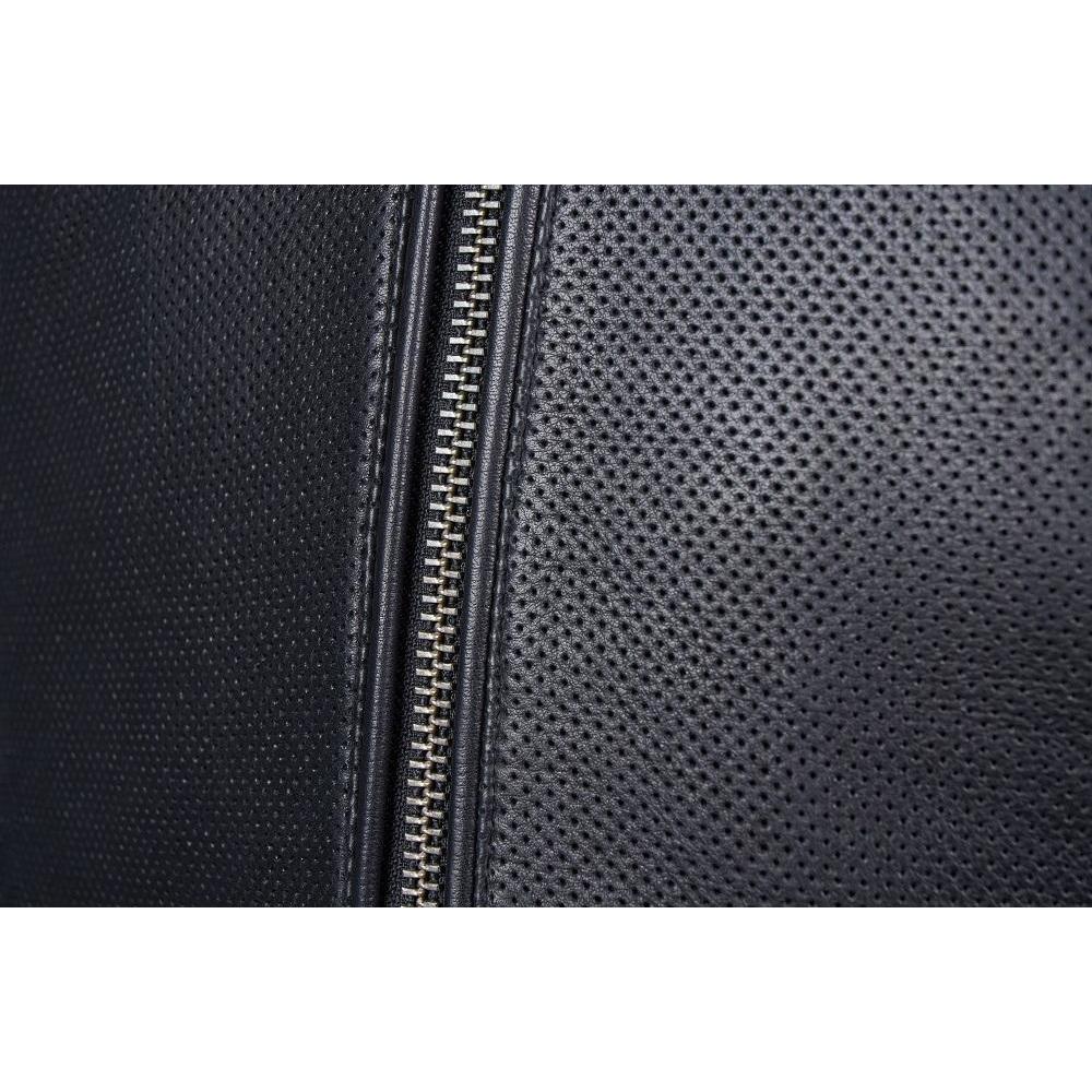 
                  
                    Charger l&amp;#39;image dans la galerie, BLOUSON EN CUIR DE MOTO NOIR VANGUARD, Protections certifiées CE sur les coudes et les épaules, zone lombaire rembourrée, doublure intérieure matelassée en polyester amovible, col rembourré pour un meilleur confort
                  
                