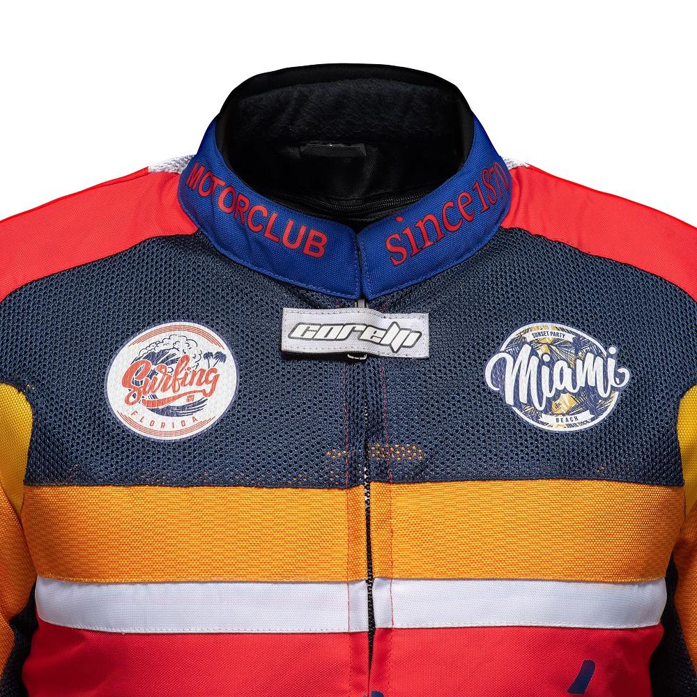 
                  
                    Charger l&amp;#39;image dans la galerie, BLOUSON DE MOTO TEXTILE MIAMI MOTOR CLUB, Protections amovibles certifiées CE sur le dos, les épaules et les coudes
                  
                