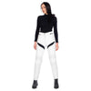 PANTALON DE MOTO EN CUIR EQUILIBRIUM BLANC FEMME