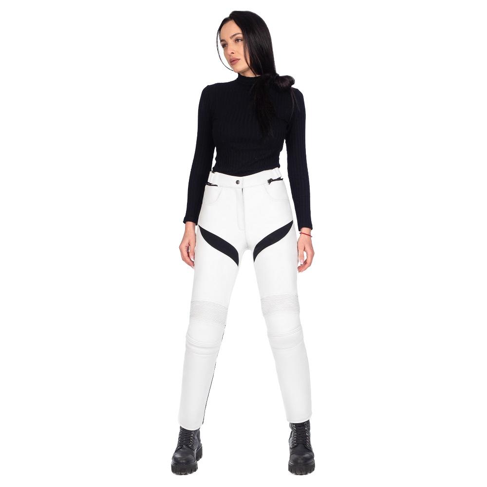 
                  
                    Charger l&amp;#39;image dans la galerie, PANTALON DE MOTO EN CUIR EQUILIBRIUM BLANC FEMME
                  
                